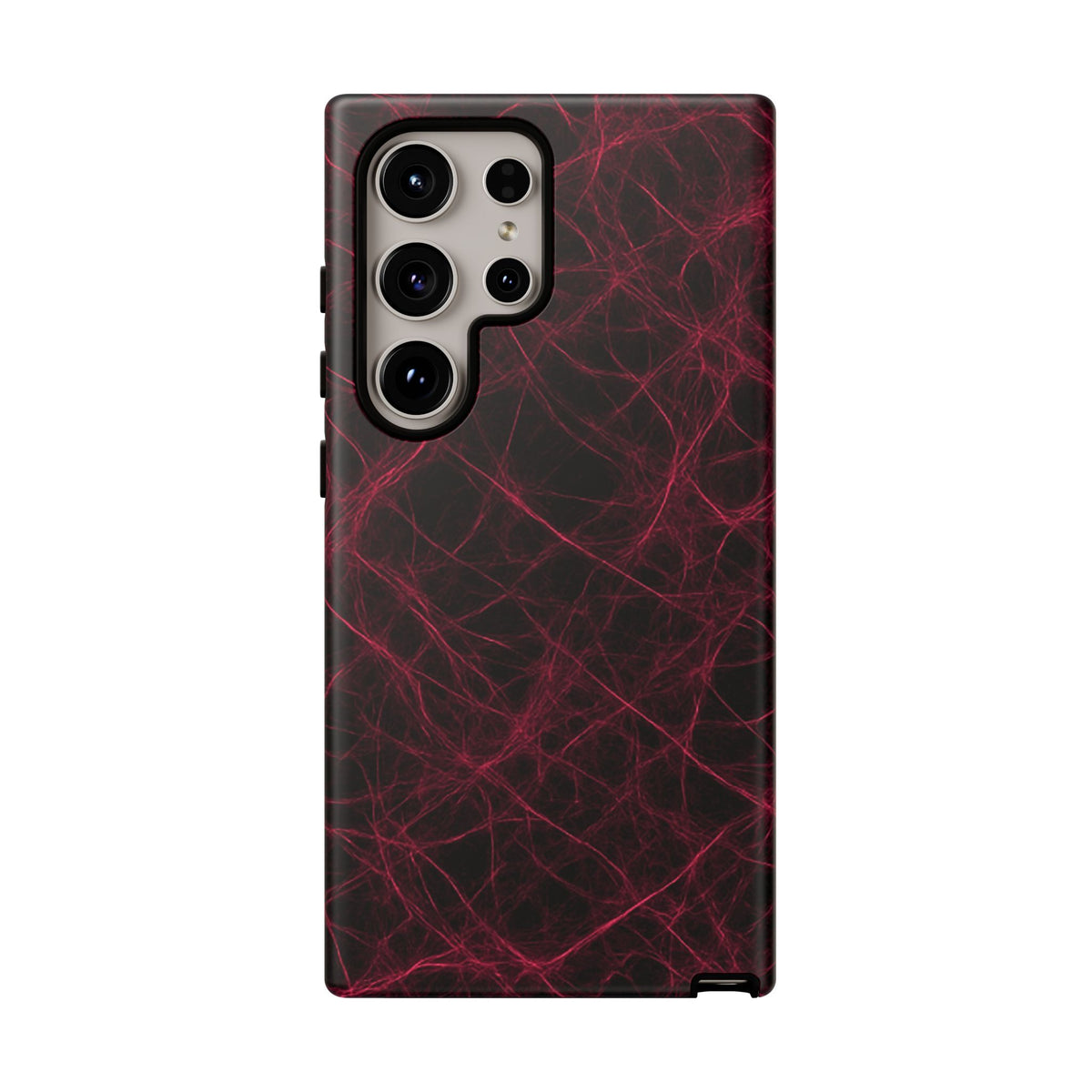 Crimson Synapse – Impact-Resistant Tough Phone Case for iPhone, Samsung & Google Pixel | NecroGrip