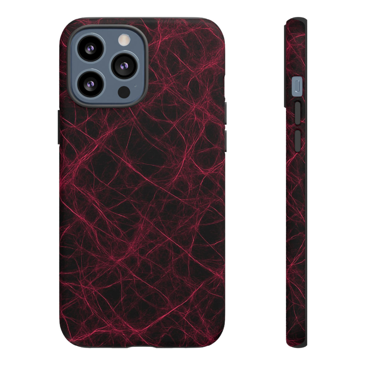 Crimson Synapse – Impact-Resistant Tough Phone Case for iPhone, Samsung & Google Pixel | NecroGrip