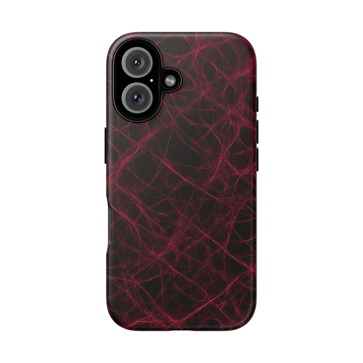 Crimson Synapse – Impact-Resistant Tough Phone Case for iPhone, Samsung & Google Pixel | NecroGrip
