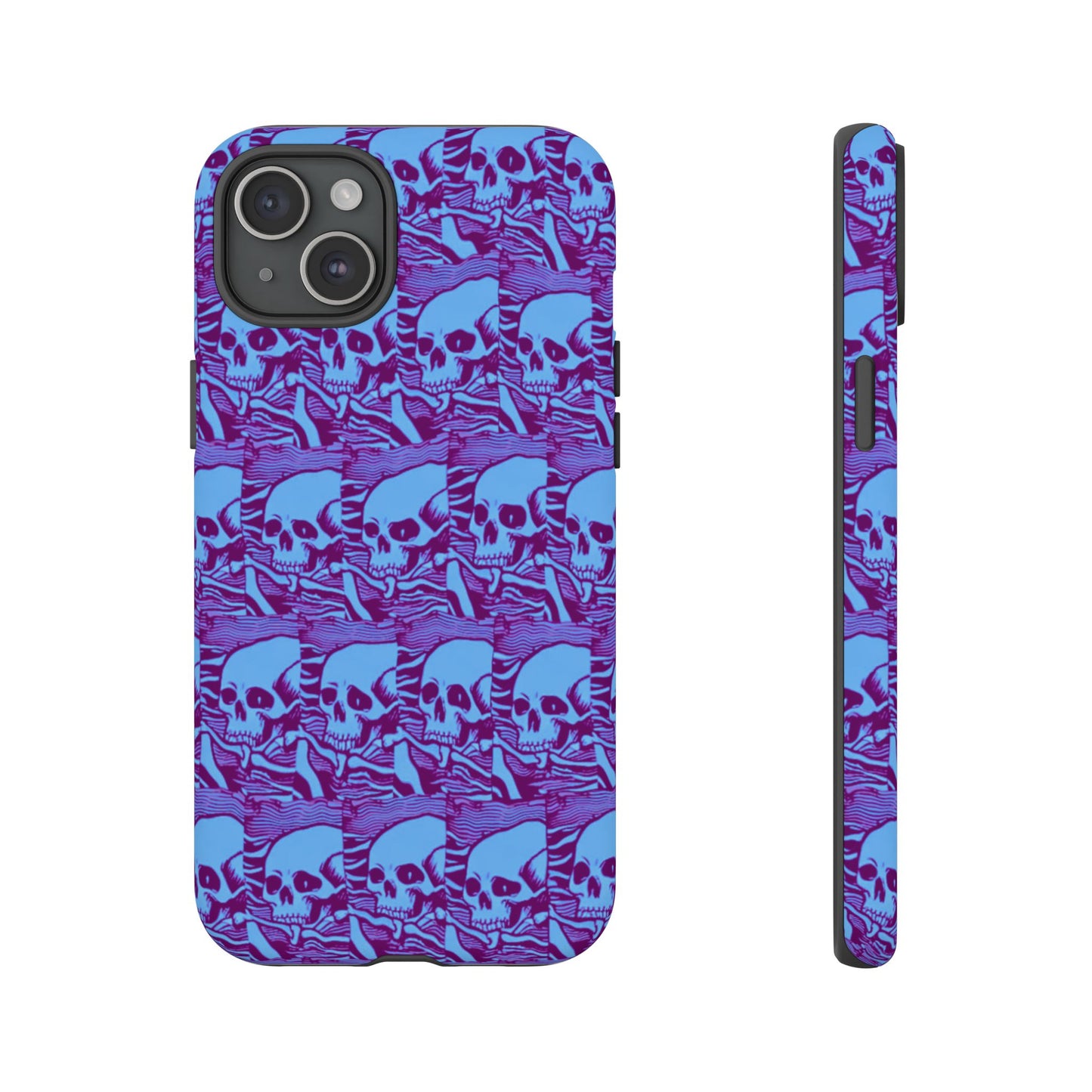 Phone Cases - Cool Blue Pile of Bones - NecroGrip