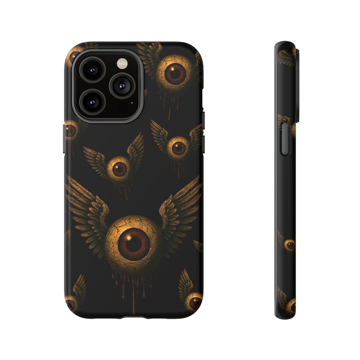 WINGS OF THE WATCHER – Impact-Resistant Tough Phone Case for iPhone, Google, & Samsung | NecroGrip