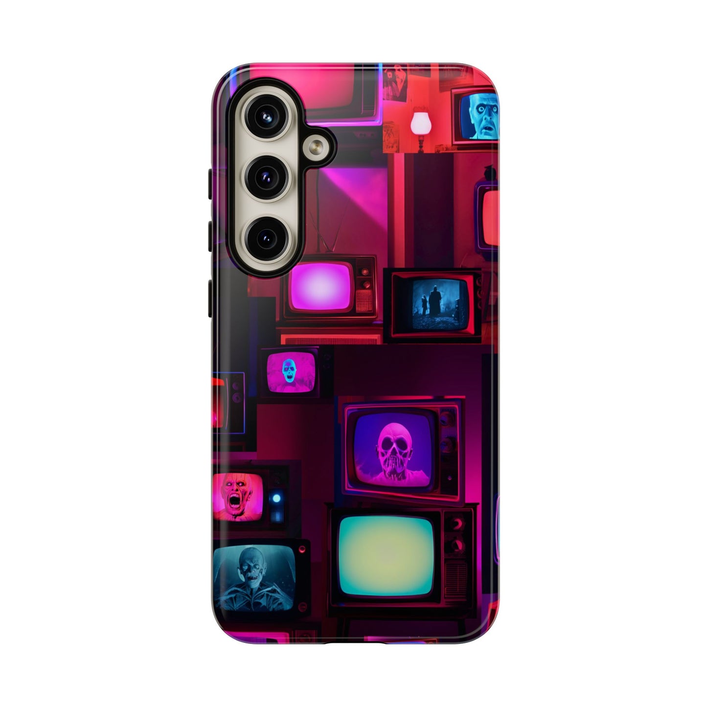 Haunted Broadcast – Glowing Television Tough Case - NecroGrip