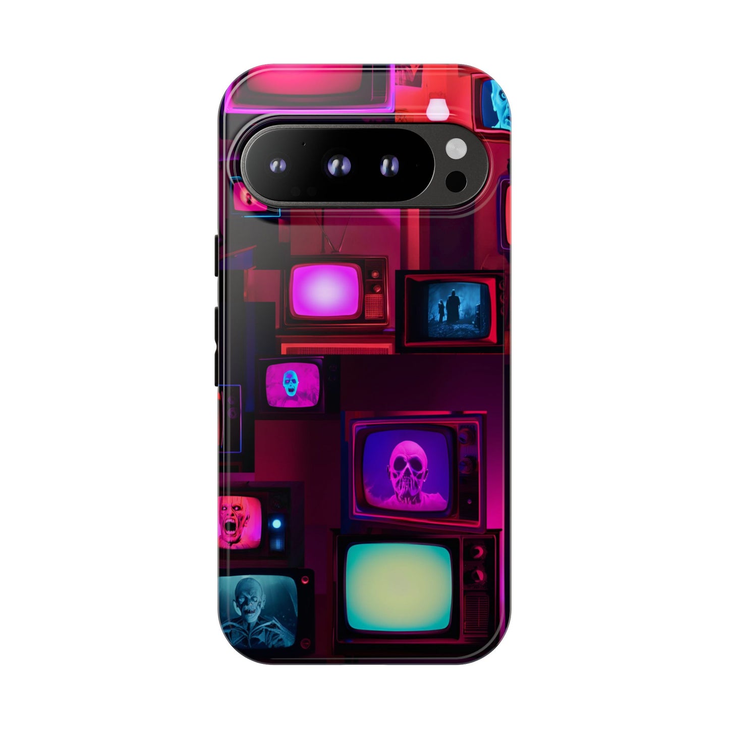 Haunted Broadcast – Glowing Television Tough Case - NecroGrip