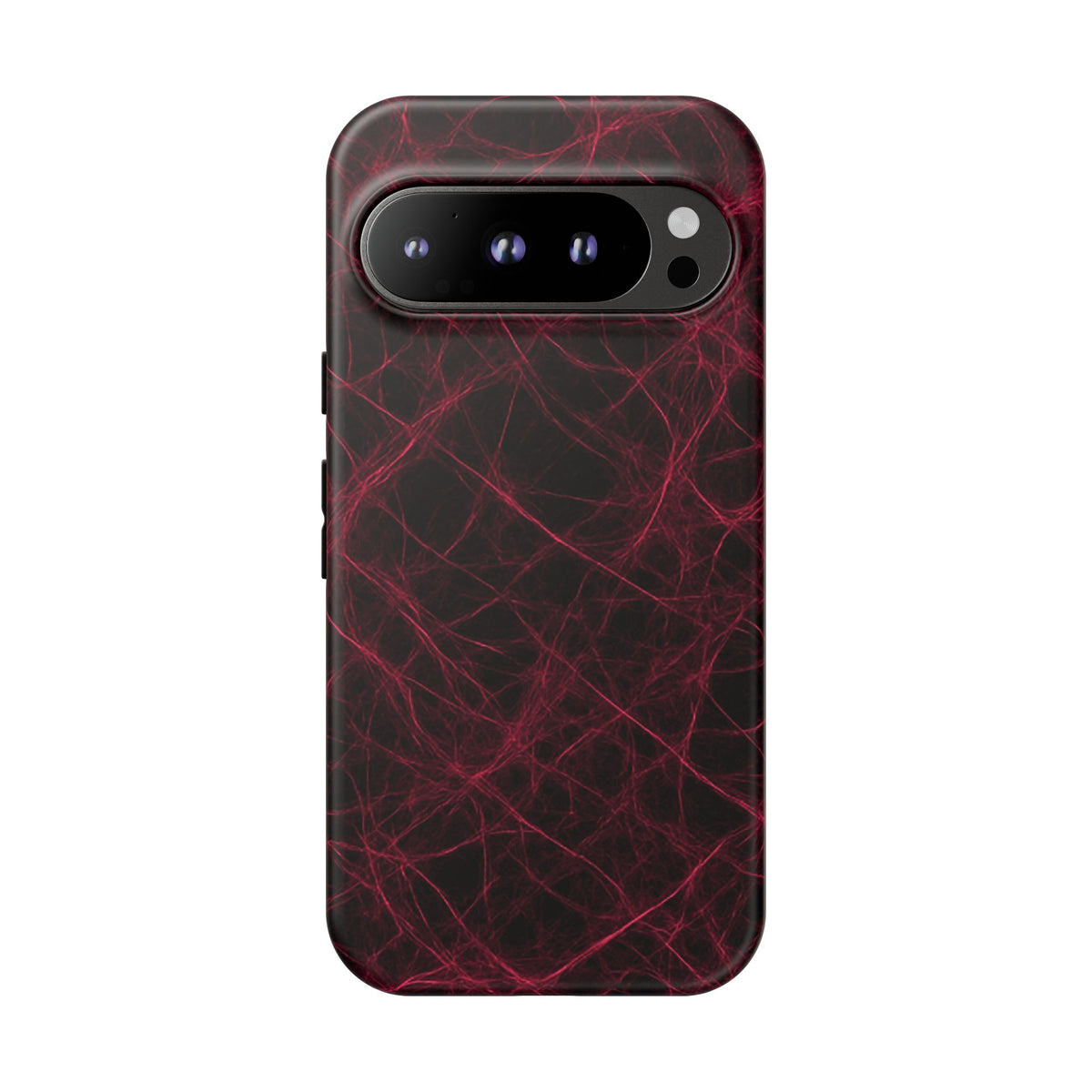 Crimson Synapse – Impact-Resistant Tough Phone Case for iPhone, Samsung & Google Pixel | NecroGrip
