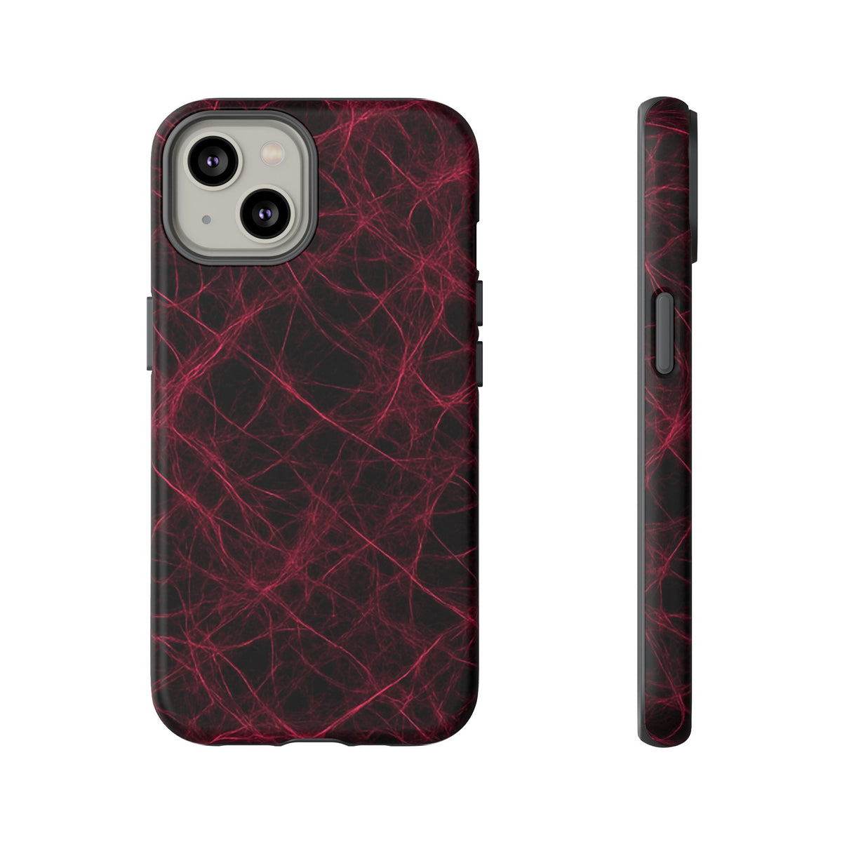 Crimson Synapse – Impact-Resistant Tough Phone Case for iPhone, Samsung & Google Pixel | NecroGrip