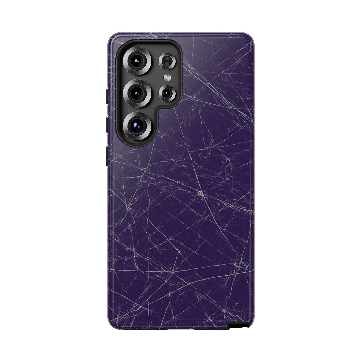 Fragmented impact-resistant phone case with cracked-glass design by NecroGrip.