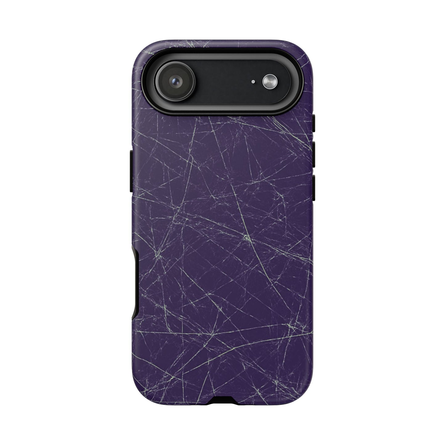 Fragmented impact-resistant phone case with cracked-glass design by NecroGrip.
