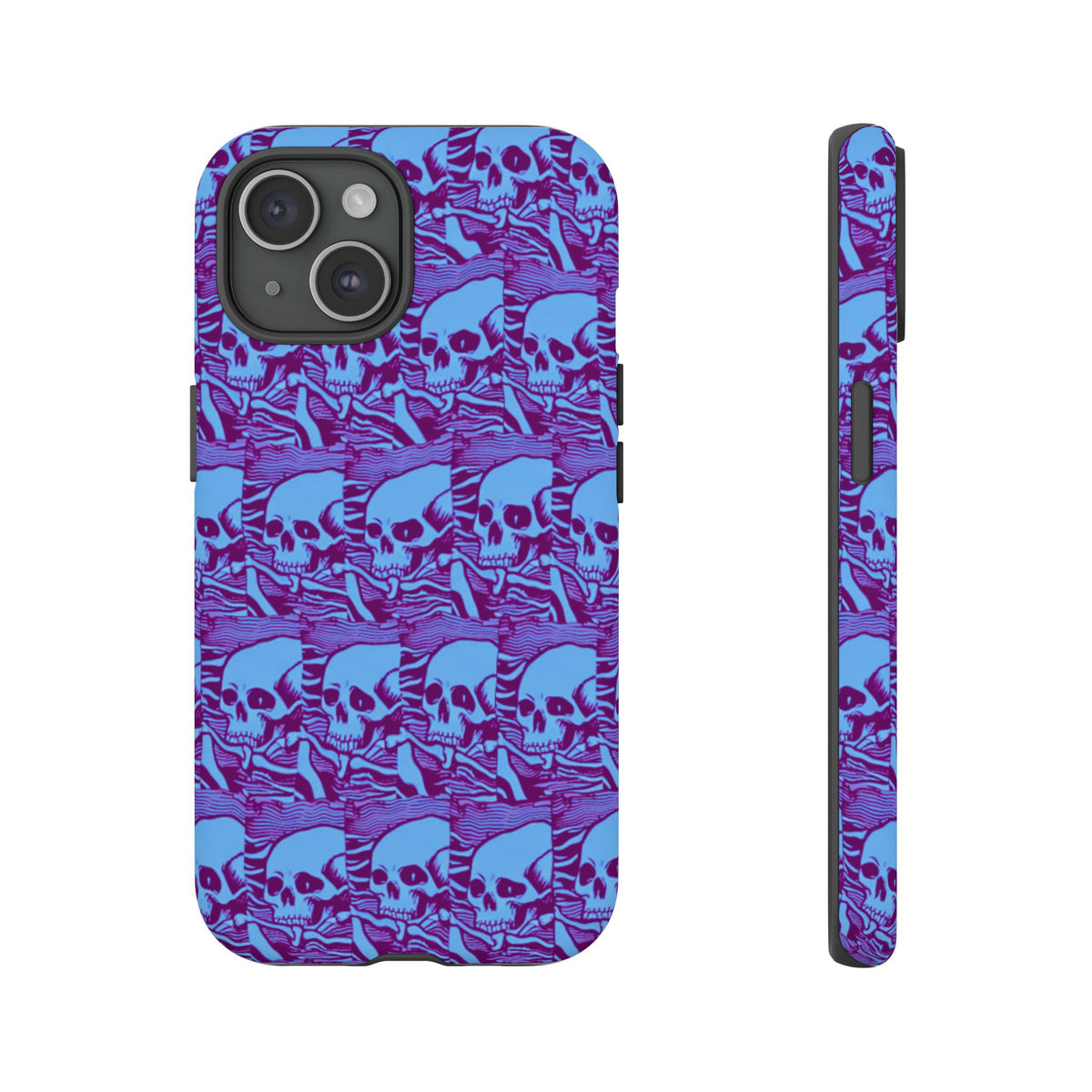 Phone Cases - Cool Blue Pile of Bones - NecroGrip
