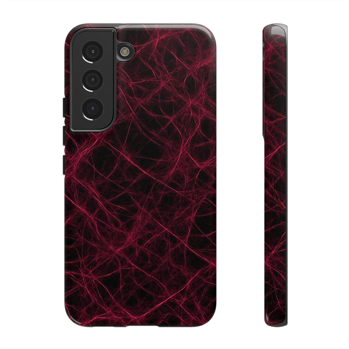 Crimson Synapse – Impact-Resistant Tough Phone Case for iPhone, Samsung & Google Pixel | NecroGrip