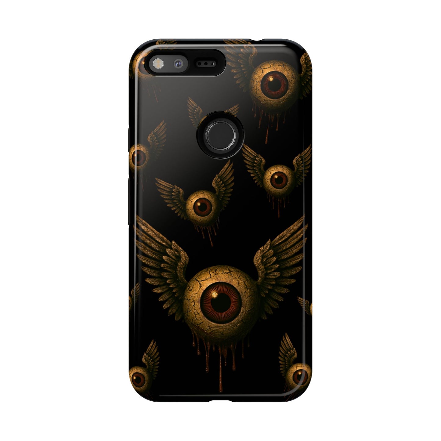 WINGS OF THE WATCHER – Impact-Resistant Tough Phone Case for iPhone, Google, & Samsung | NecroGrip