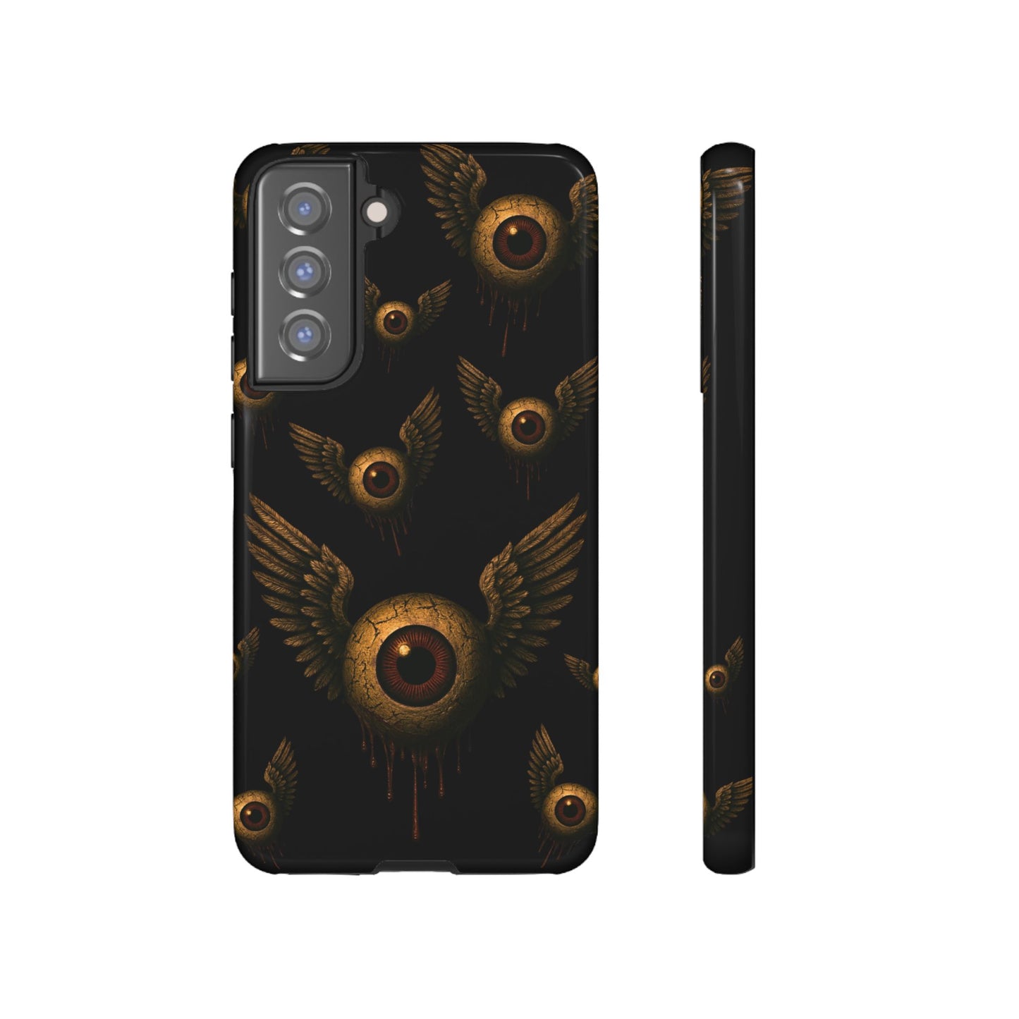WINGS OF THE WATCHER – Impact-Resistant Tough Phone Case for iPhone, Google, & Samsung | NecroGrip