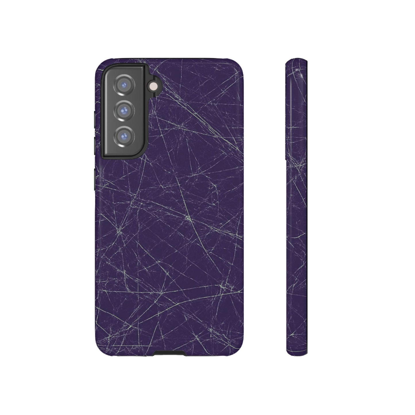 Fragmented impact-resistant phone case with cracked-glass design by NecroGrip.