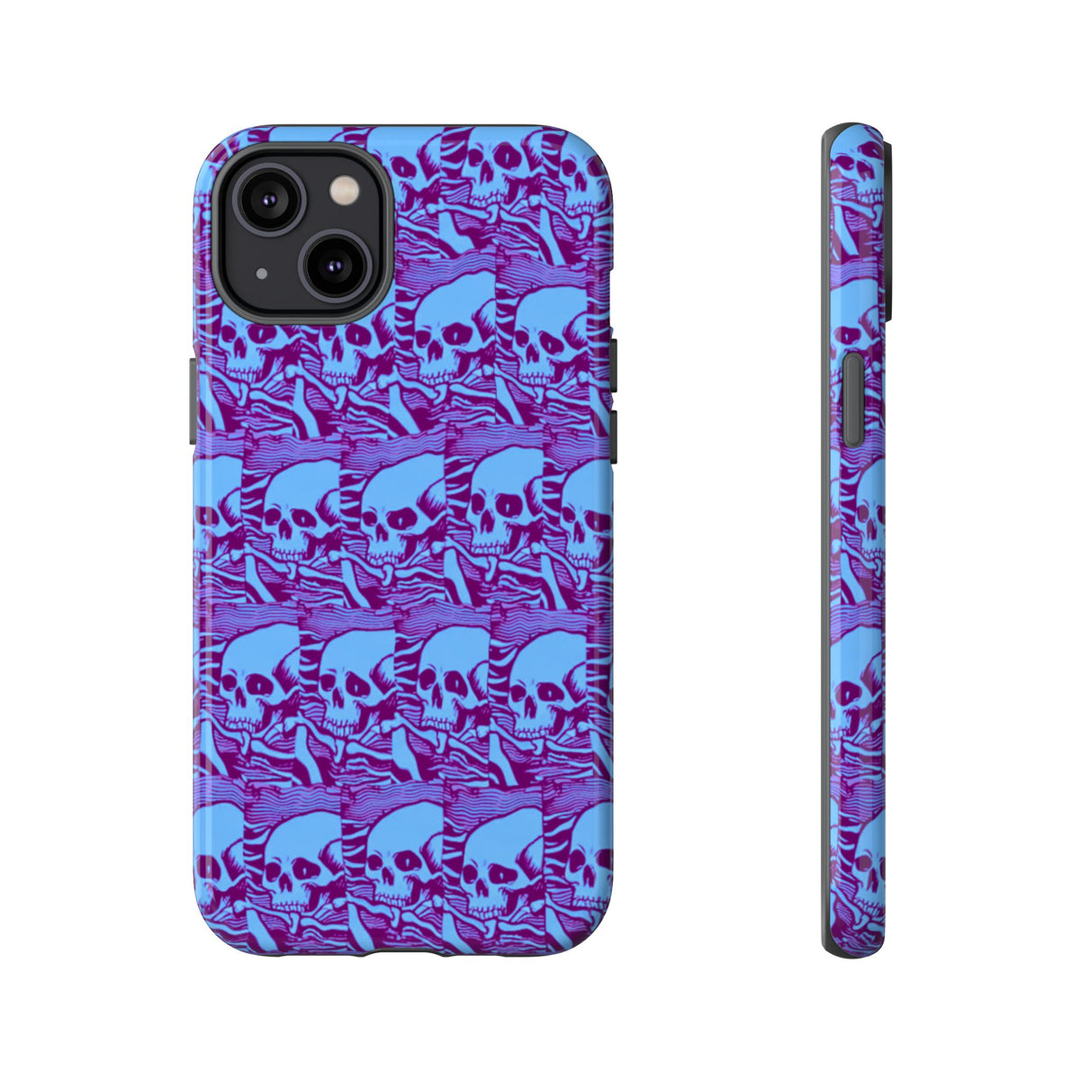 Phone Cases - Cool Blue Pile of Bones - NecroGrip