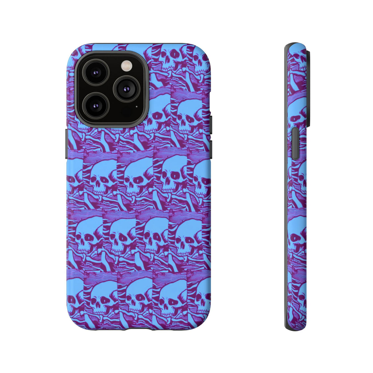 Phone Cases - Cool Blue Pile of Bones - NecroGrip