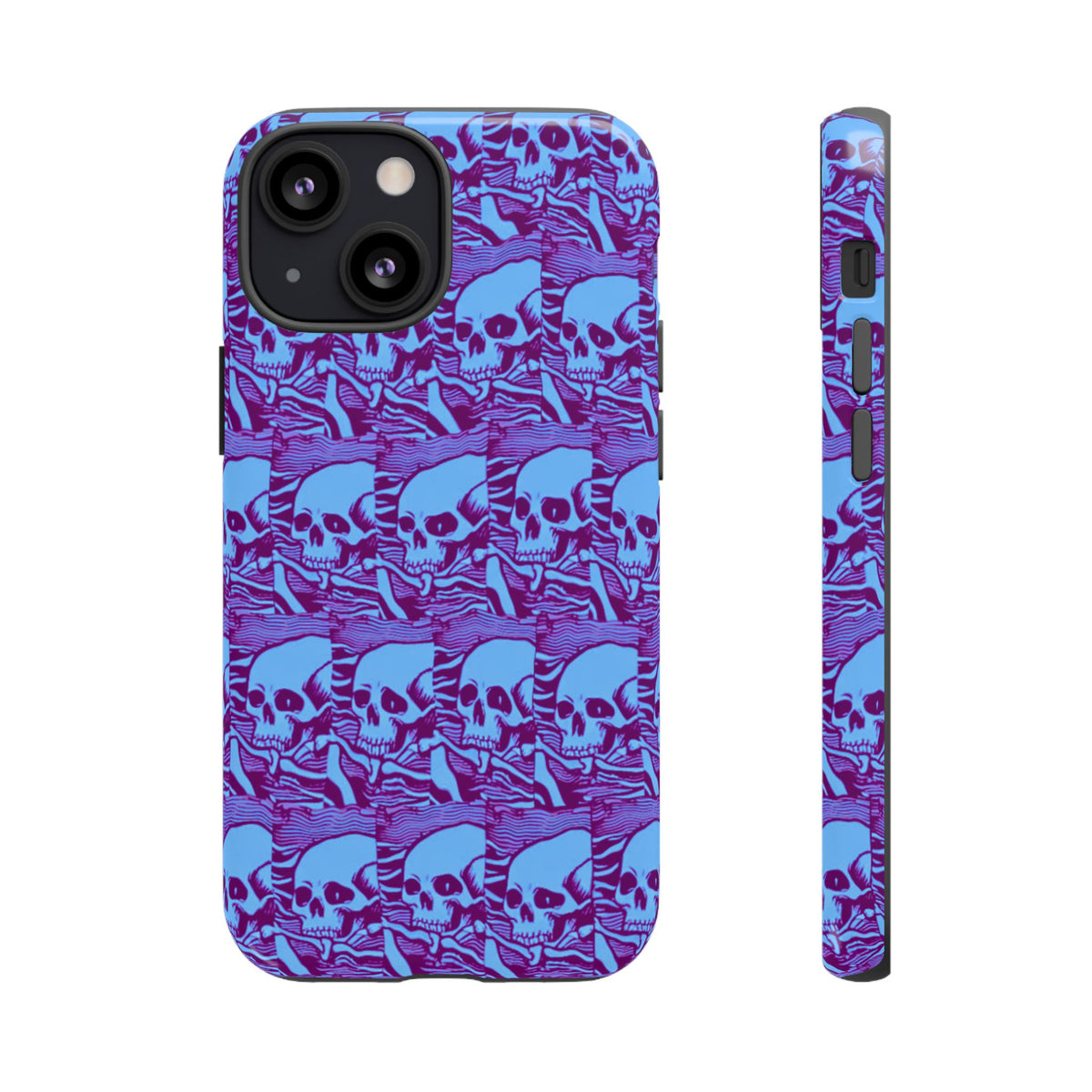 Phone Cases - Cool Blue Pile of Bones - NecroGrip