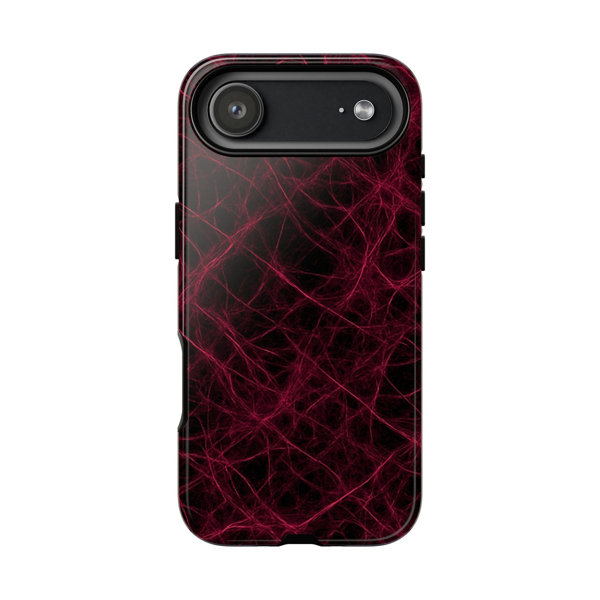 Crimson Synapse – Impact-Resistant Tough Phone Case for iPhone, Samsung & Google Pixel | NecroGrip