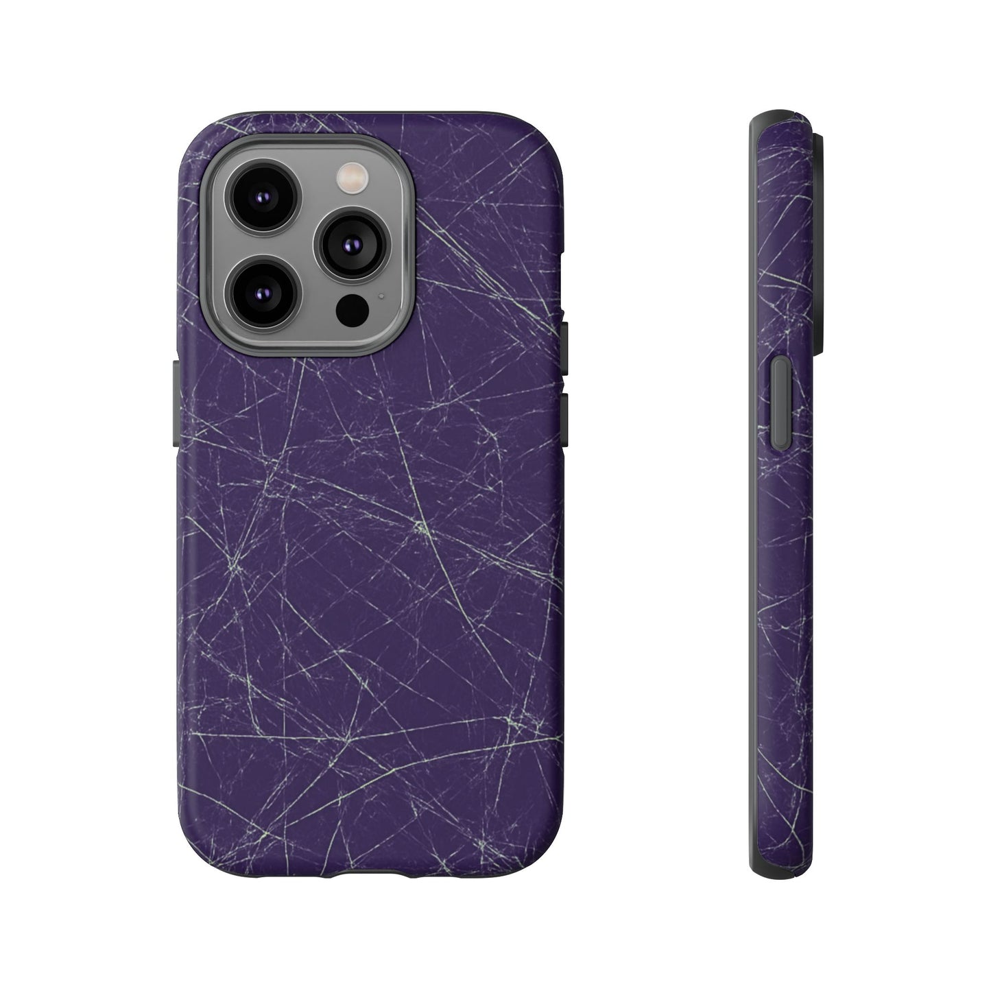 Fragmented impact-resistant phone case with cracked-glass design by NecroGrip.