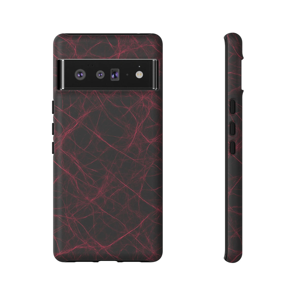 Crimson Synapse – Impact-Resistant Tough Phone Case for iPhone, Samsung & Google Pixel | NecroGrip