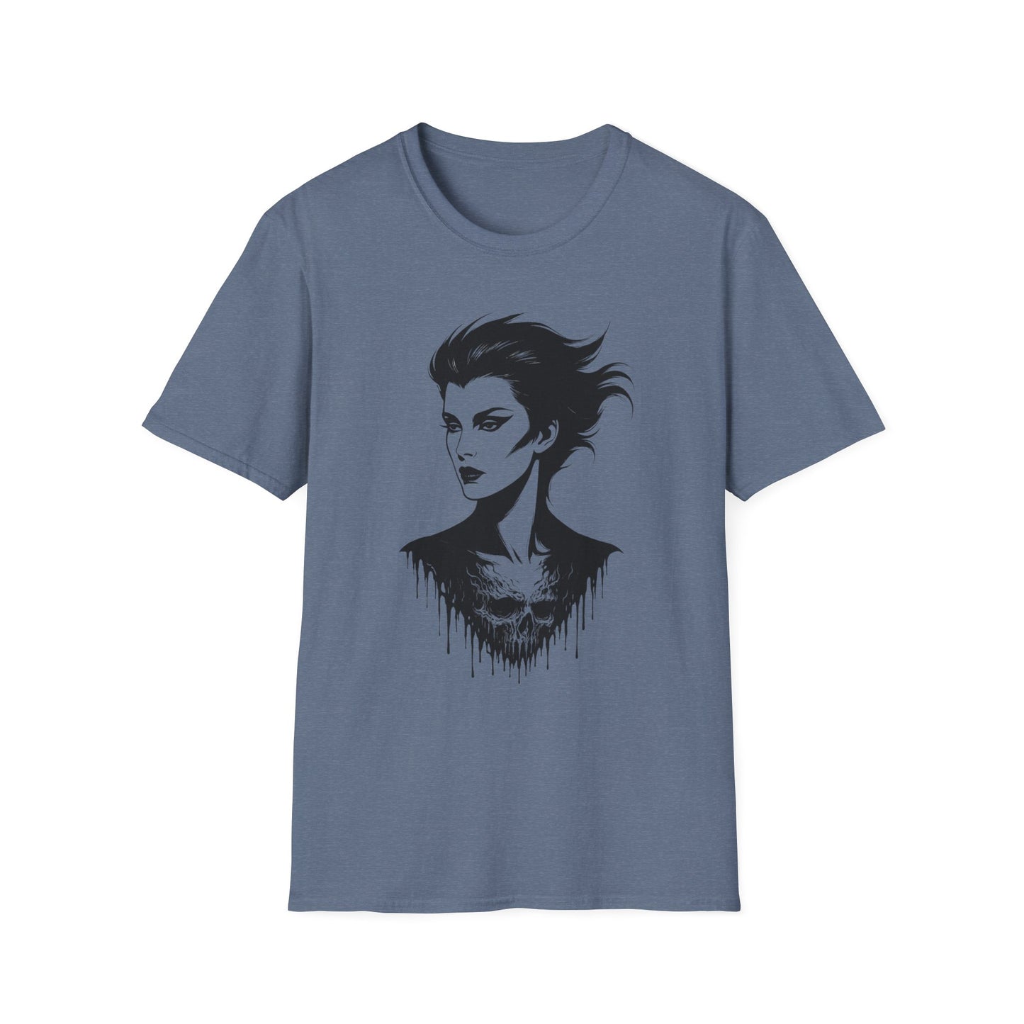 Dead Looks – Gothic Femme Skull Drip T-Shirt - NecroGrip