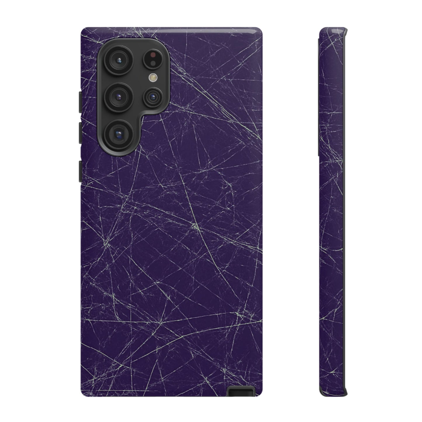 Fragmented impact-resistant phone case with cracked-glass design by NecroGrip.
