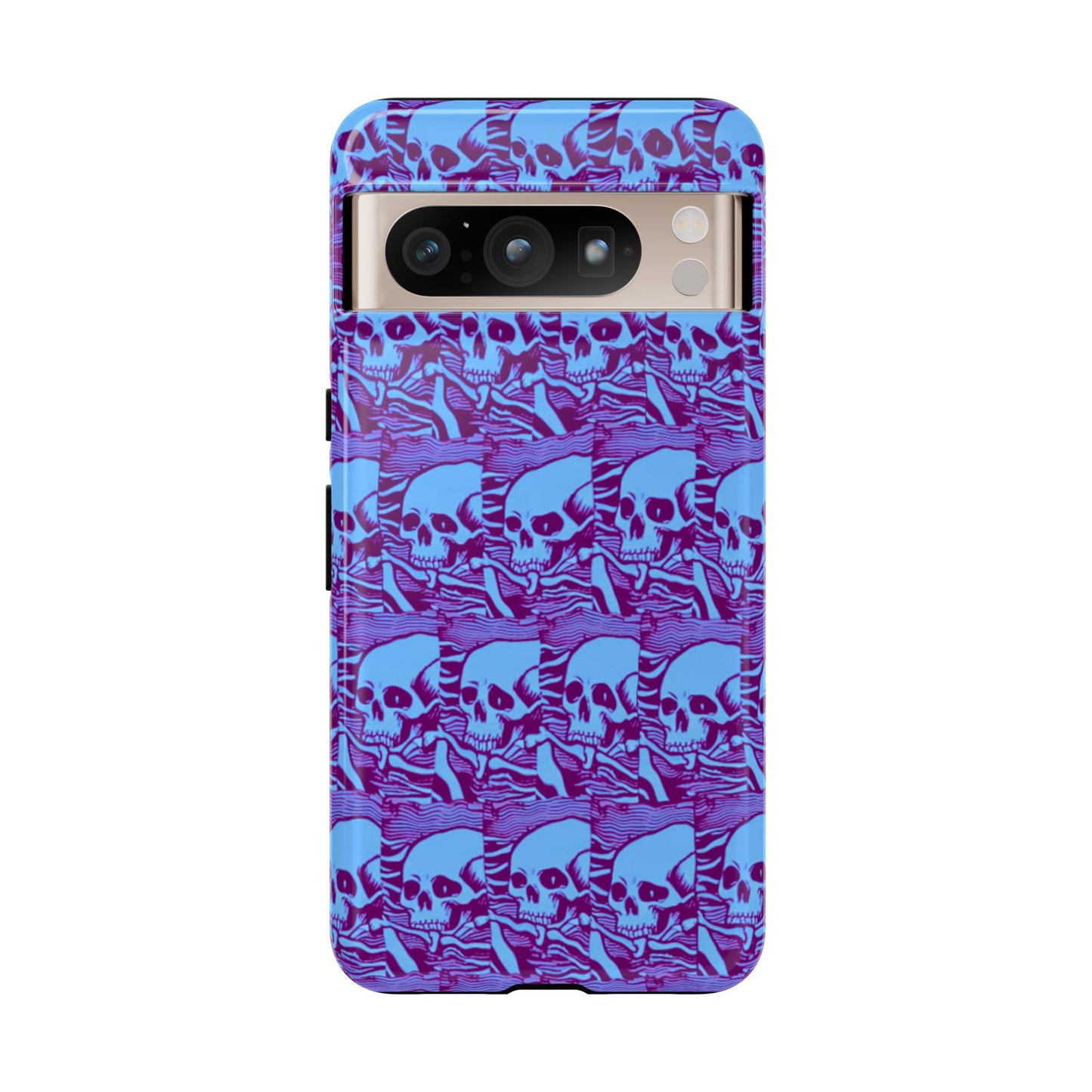 Phone Cases - Cool Blue Pile of Bones - NecroGrip