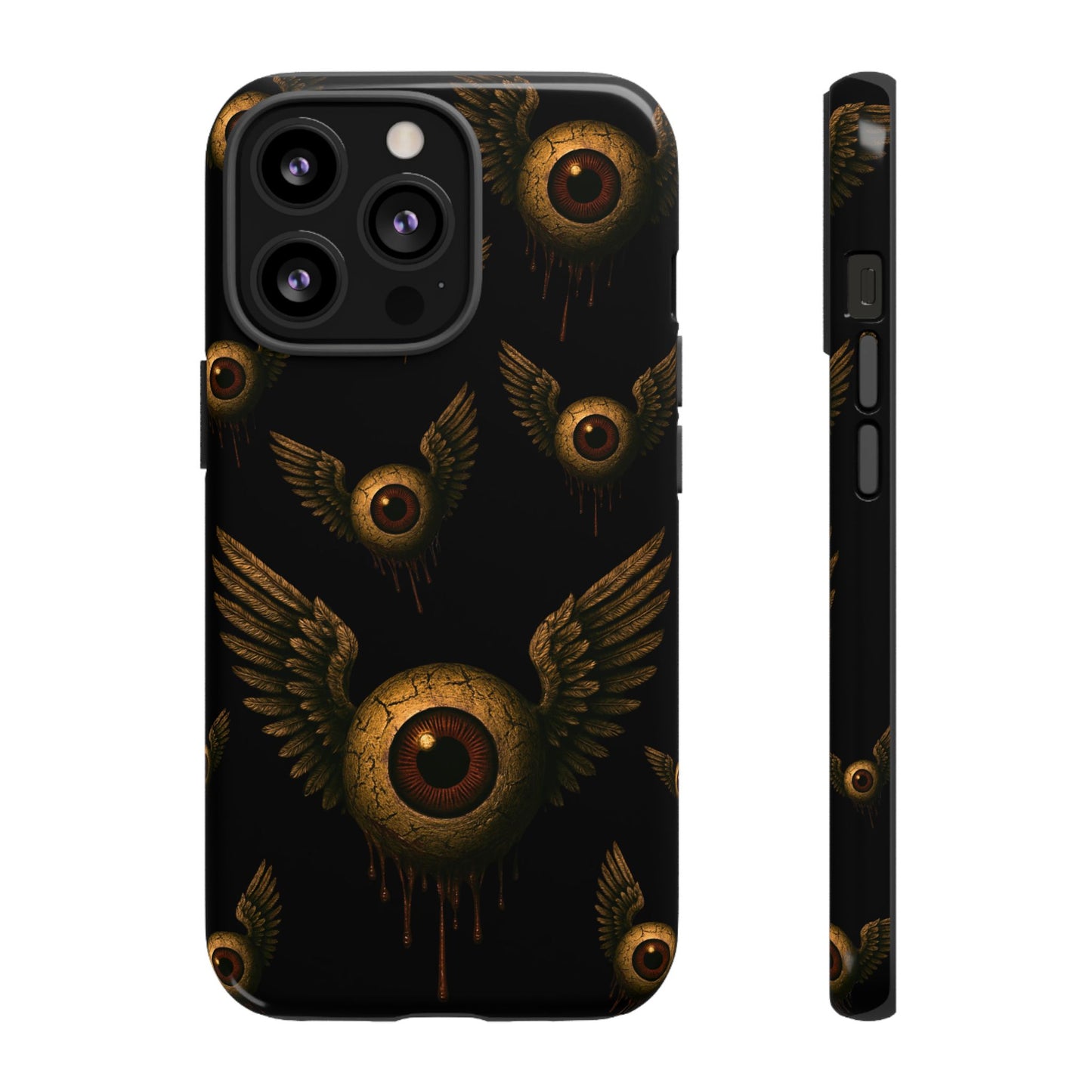 WINGS OF THE WATCHER – Impact-Resistant Tough Phone Case for iPhone, Google, & Samsung | NecroGrip