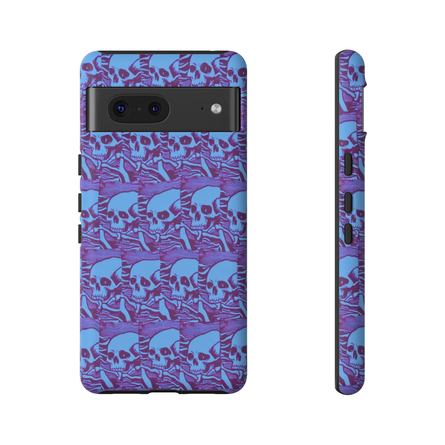 Phone Cases - Cool Blue Pile of Bones - NecroGrip