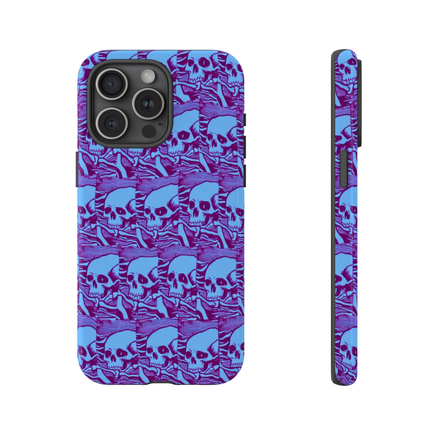 Phone Cases - Cool Blue Pile of Bones - NecroGrip