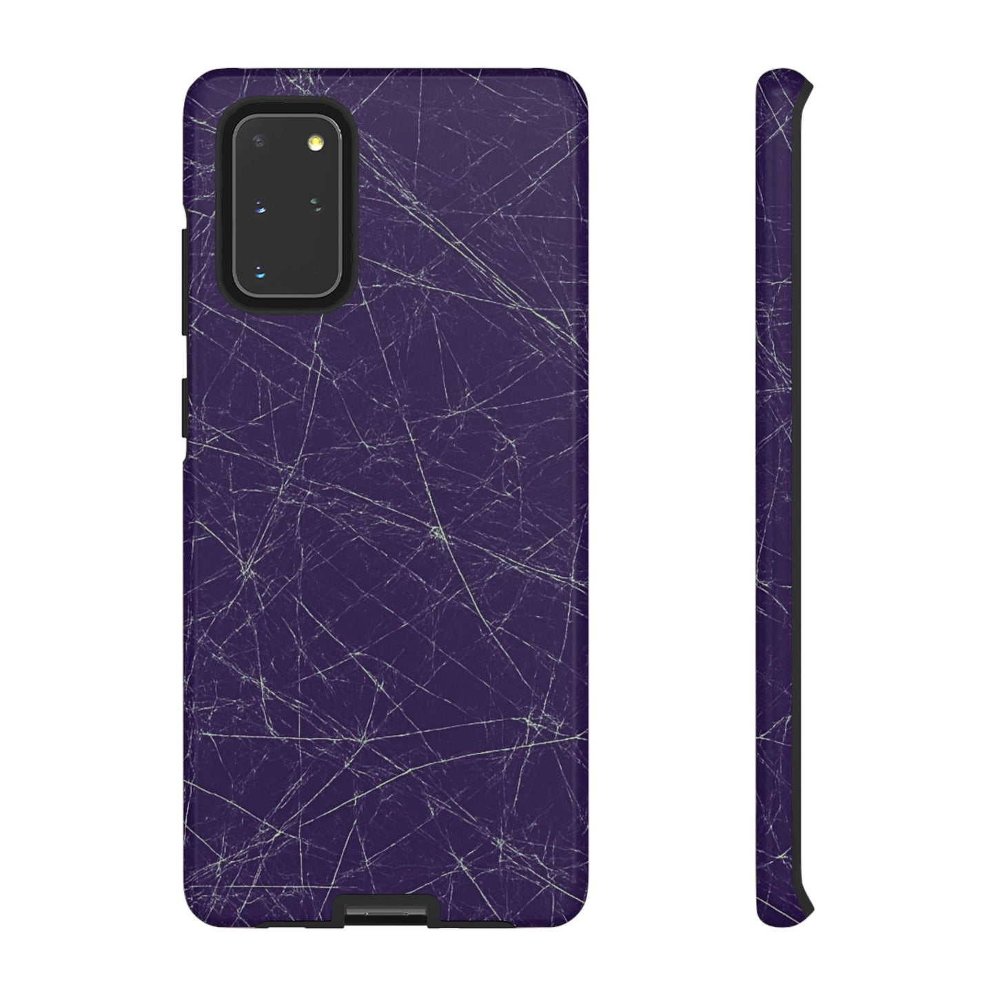 Fragmented impact-resistant phone case with cracked-glass design by NecroGrip.