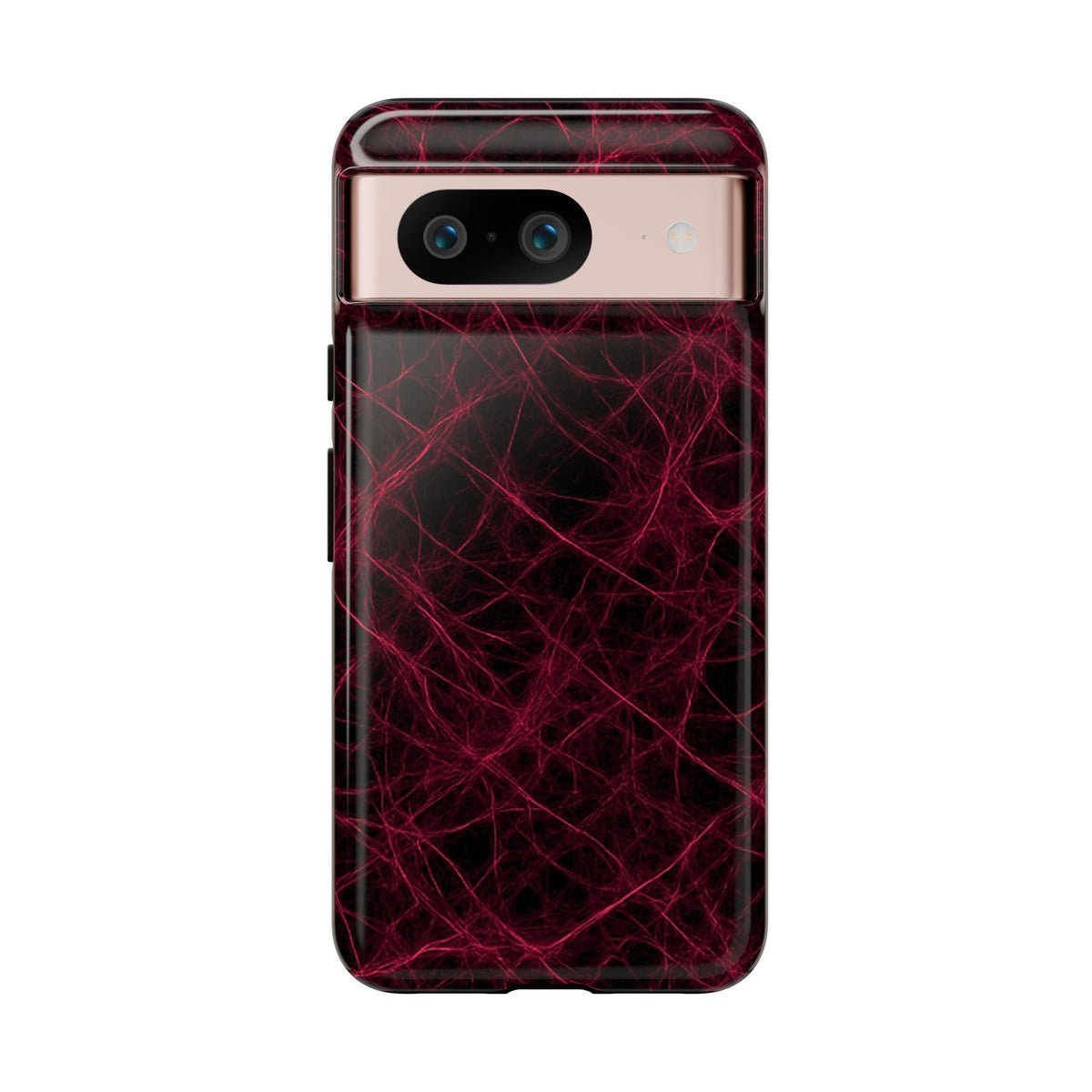 Crimson Synapse – Impact-Resistant Tough Phone Case for iPhone, Samsung & Google Pixel | NecroGrip