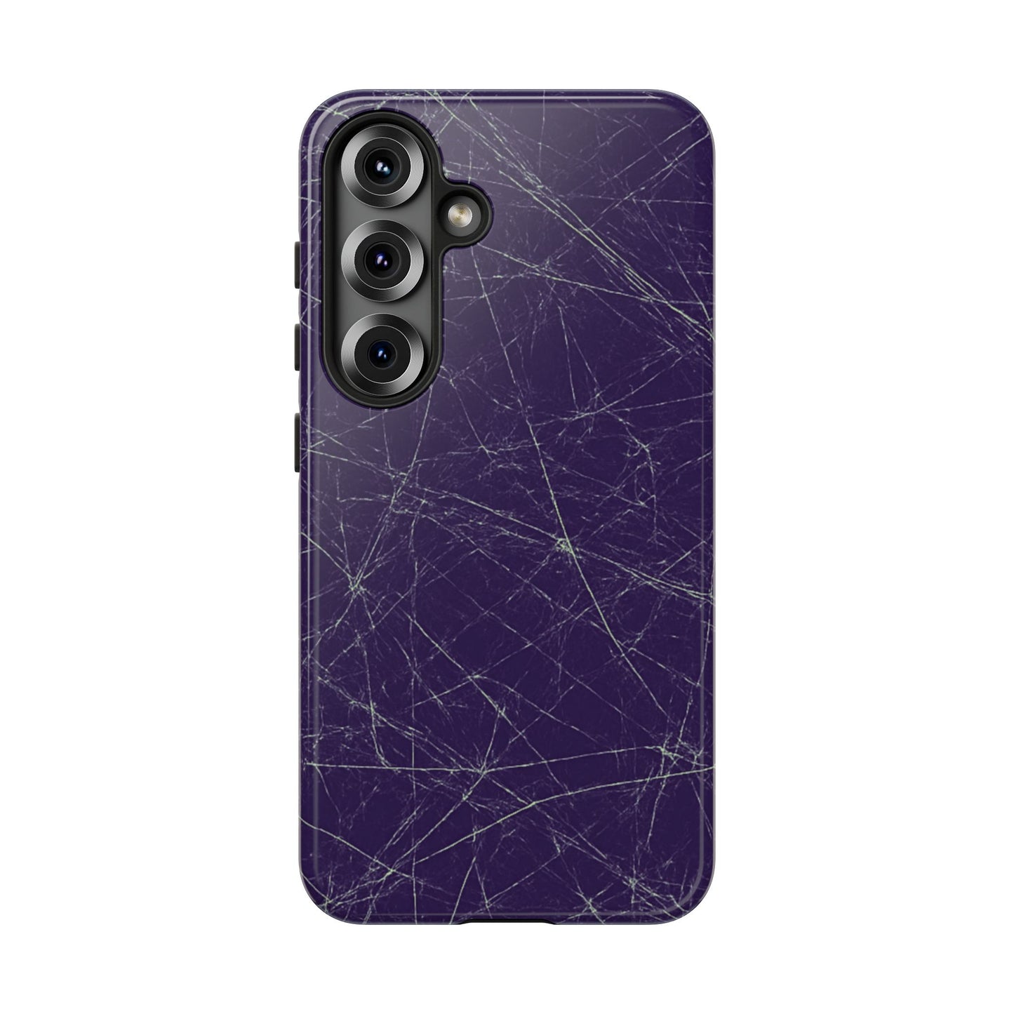Fragmented impact-resistant phone case with cracked-glass design by NecroGrip.