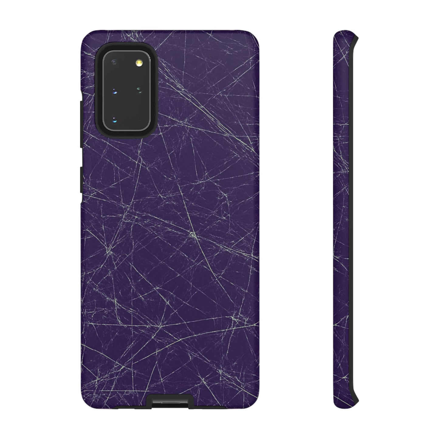 Fragmented impact-resistant phone case with cracked-glass design by NecroGrip.