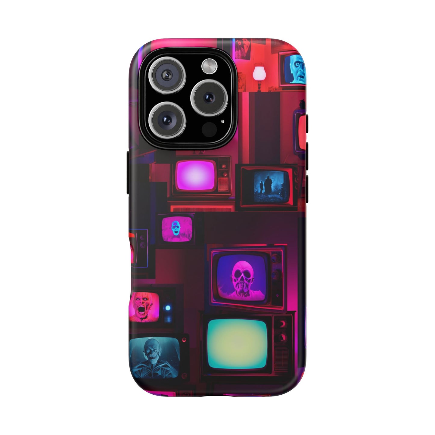 Haunted Broadcast – Glowing Television Tough Case - NecroGrip