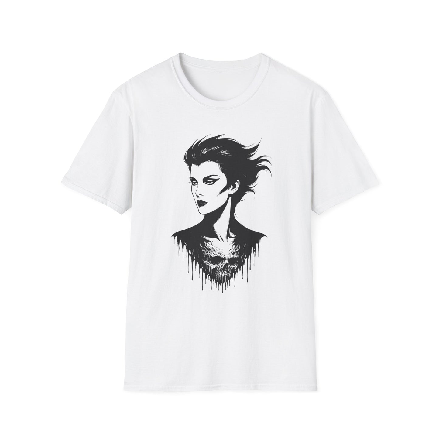 Dead Looks – Gothic Femme Skull Drip T-Shirt - NecroGrip