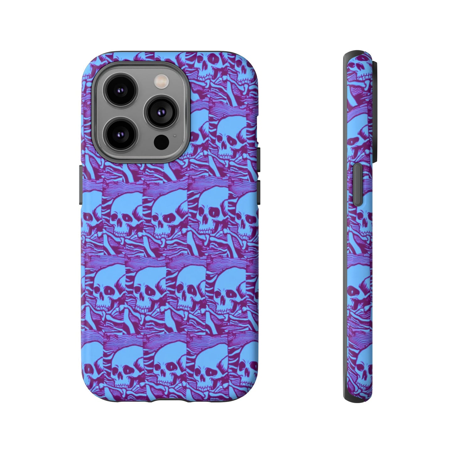 Phone Cases - Cool Blue Pile of Bones - NecroGrip