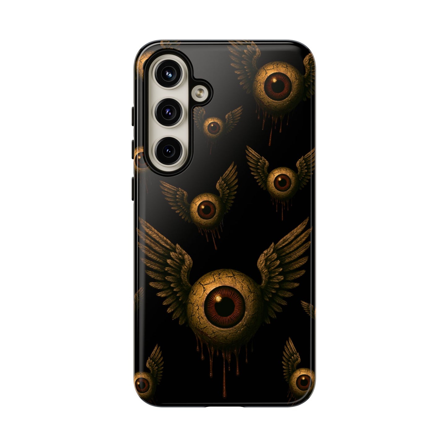 WINGS OF THE WATCHER – Impact-Resistant Tough Phone Case for iPhone, Google, & Samsung | NecroGrip