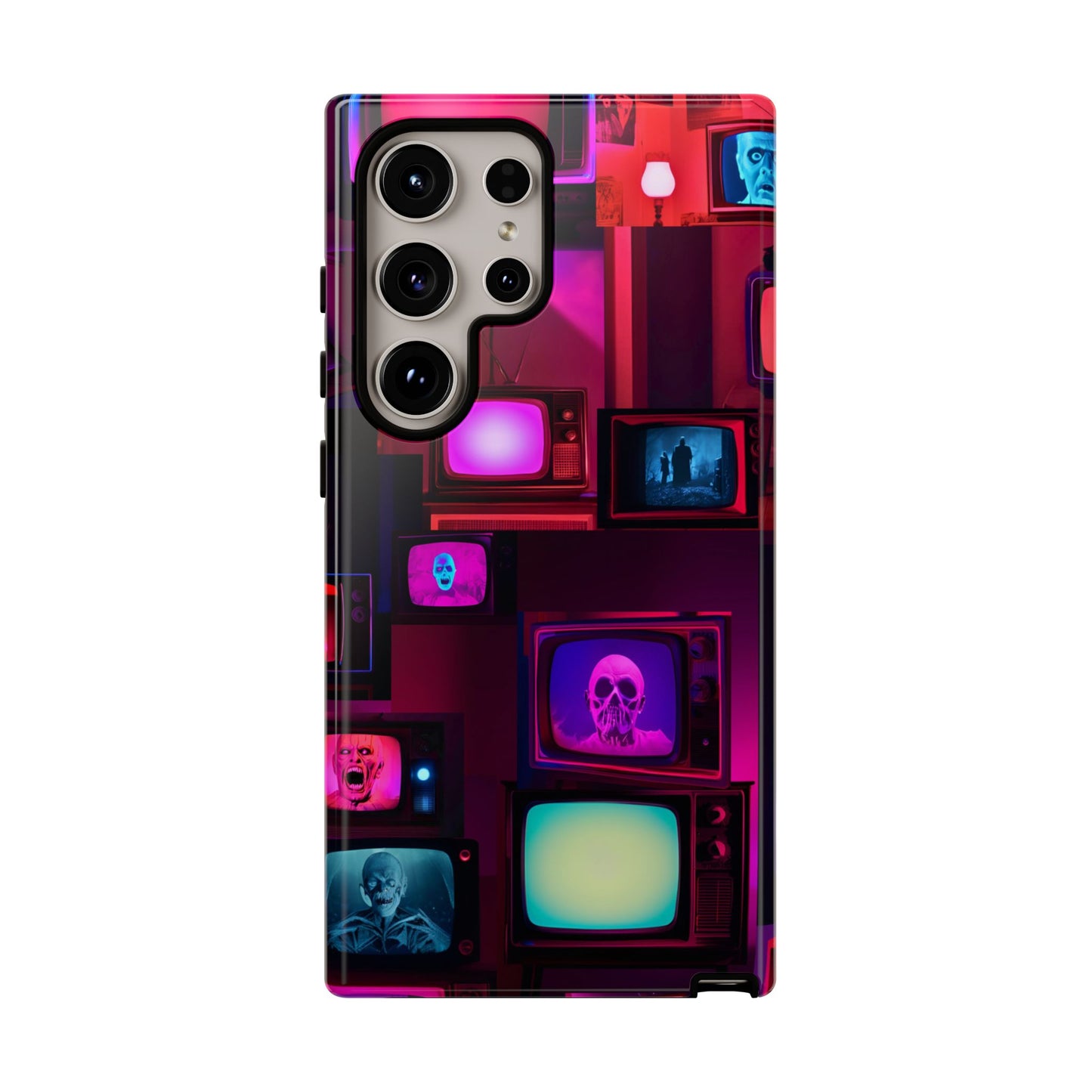 Haunted Broadcast – Glowing Television Tough Case - NecroGrip