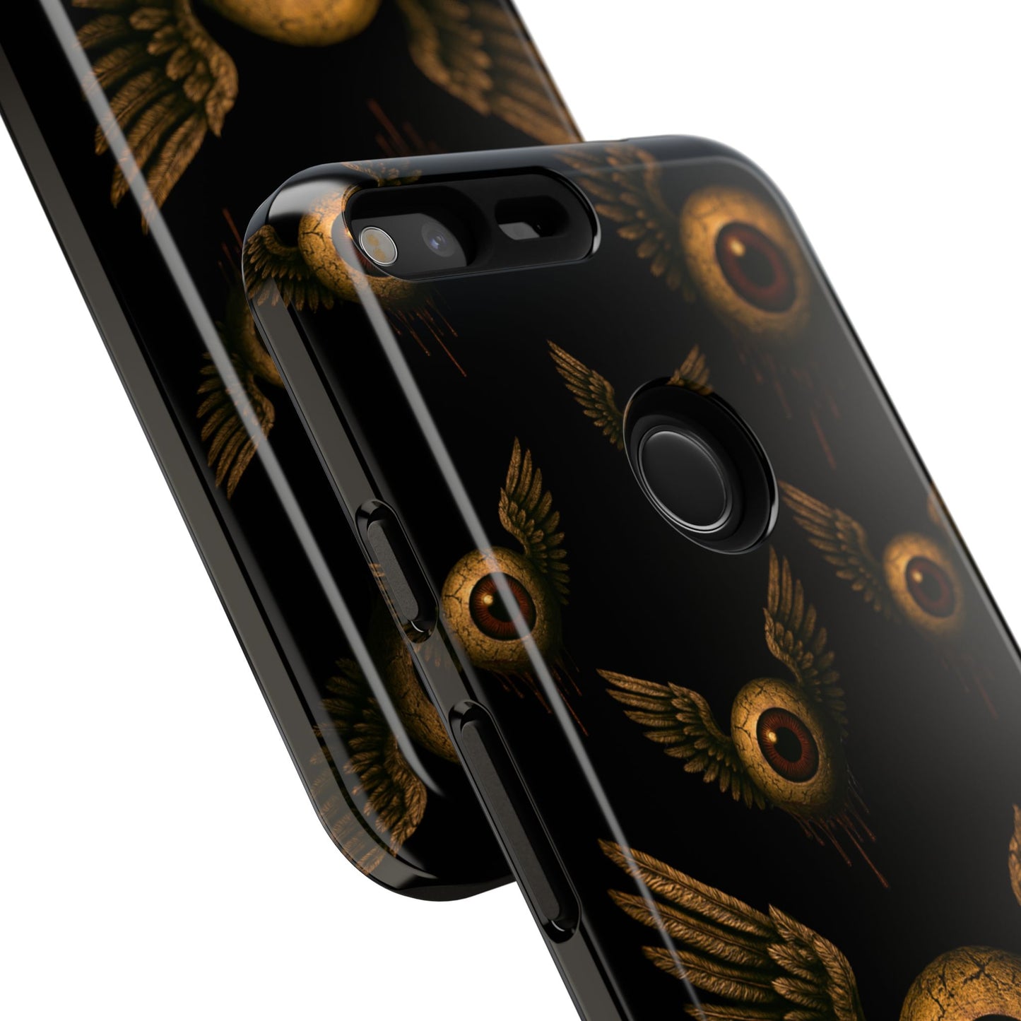 WINGS OF THE WATCHER – Impact-Resistant Tough Phone Case for iPhone, Google, & Samsung | NecroGrip
