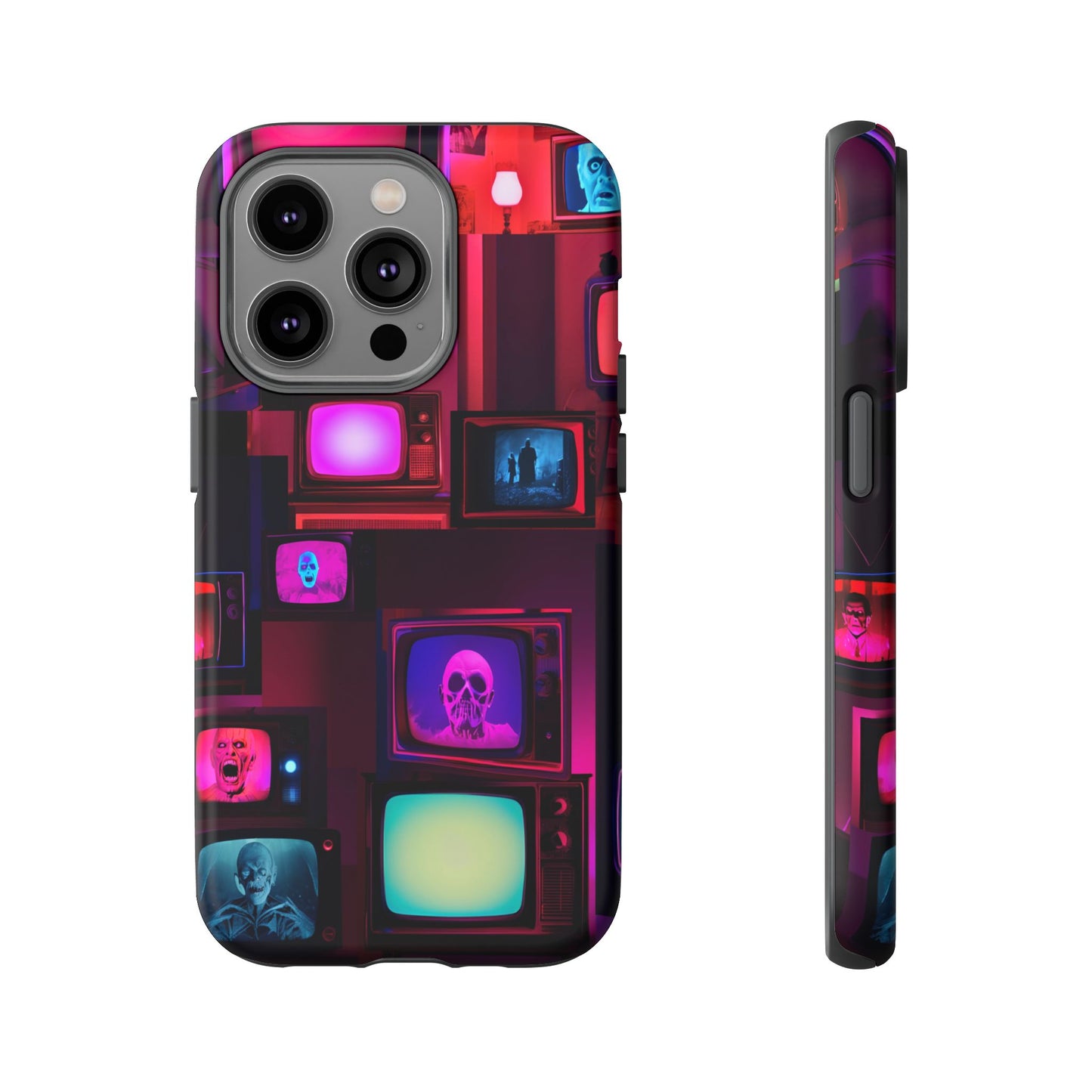 Haunted Broadcast – Glowing Television Tough Case - NecroGrip