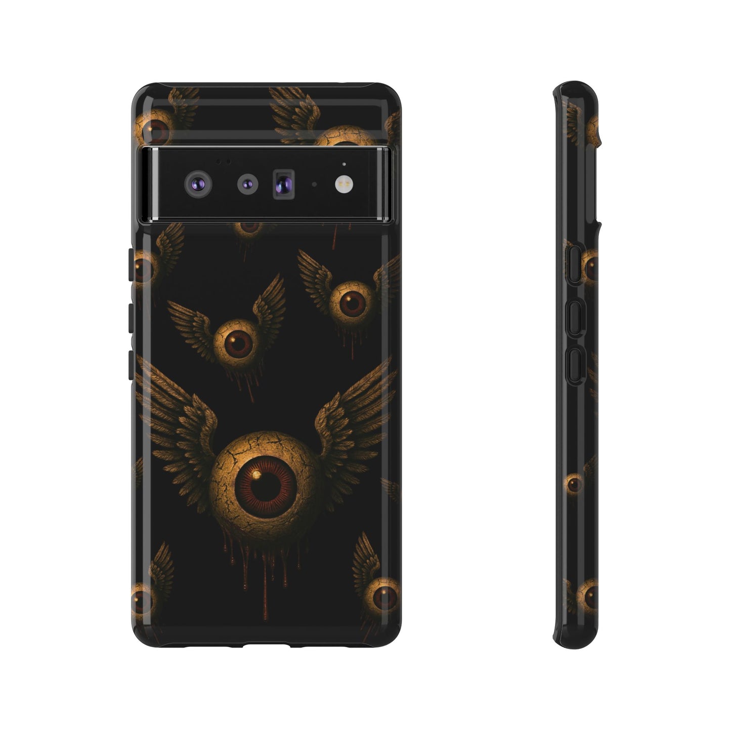 WINGS OF THE WATCHER – Impact-Resistant Tough Phone Case for iPhone, Google, & Samsung | NecroGrip