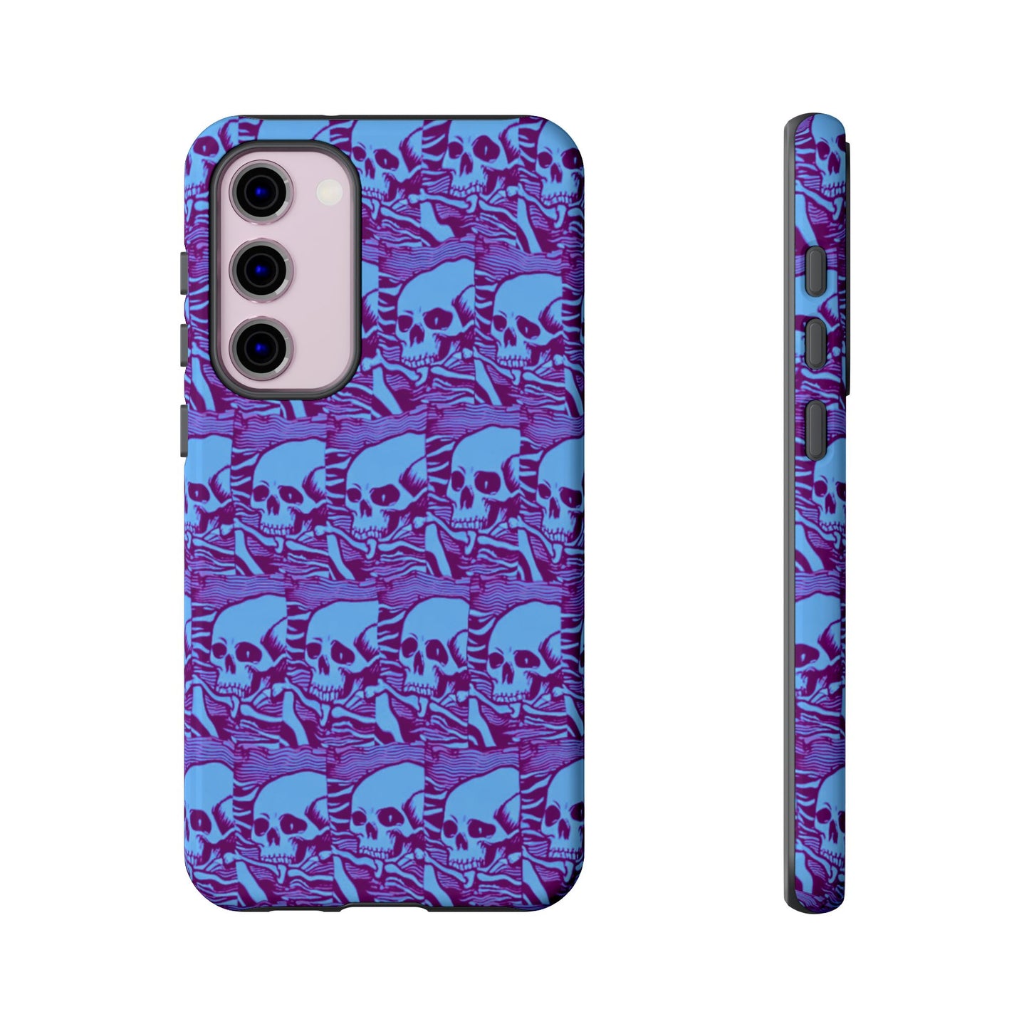 Phone Cases - Cool Blue Pile of Bones - NecroGrip