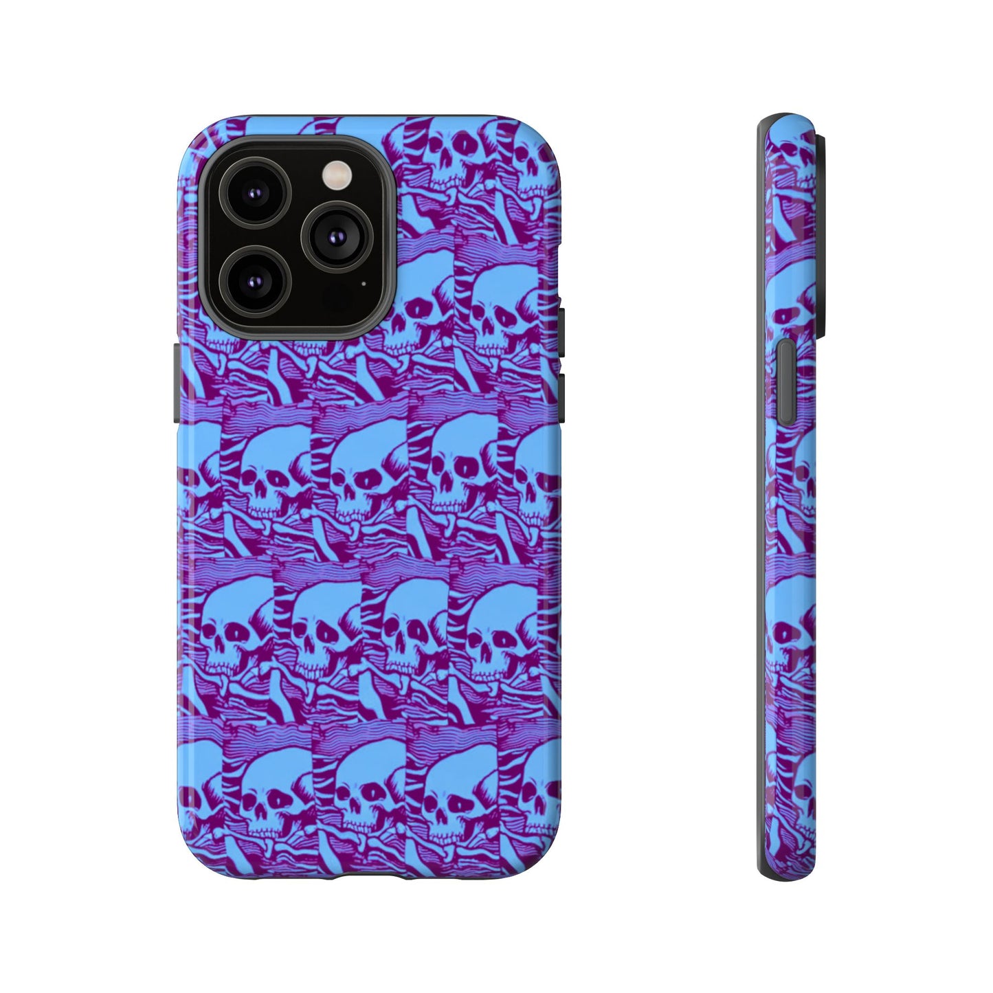 Phone Cases - Cool Blue Pile of Bones - NecroGrip