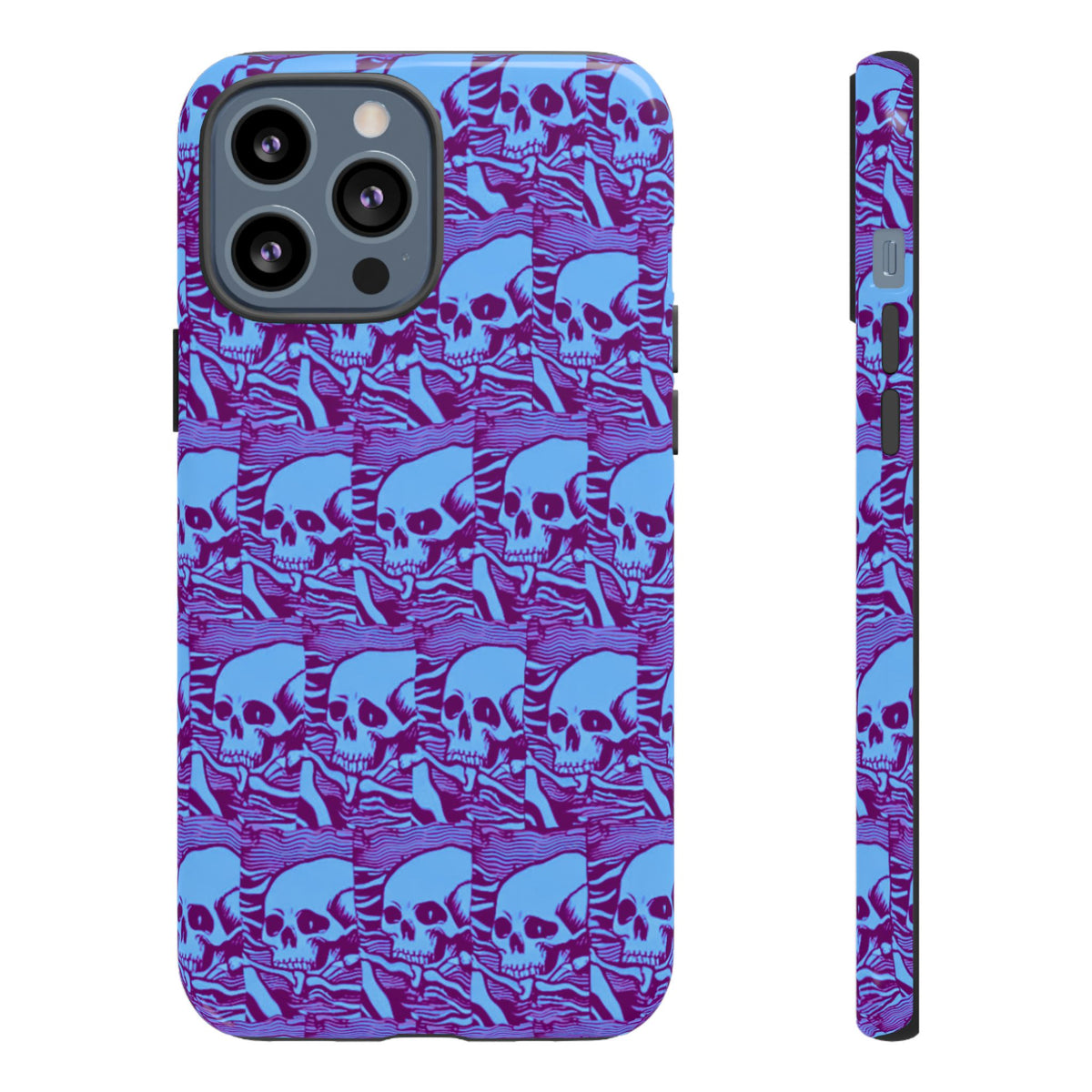 Phone Cases - Cool Blue Pile of Bones - NecroGrip
