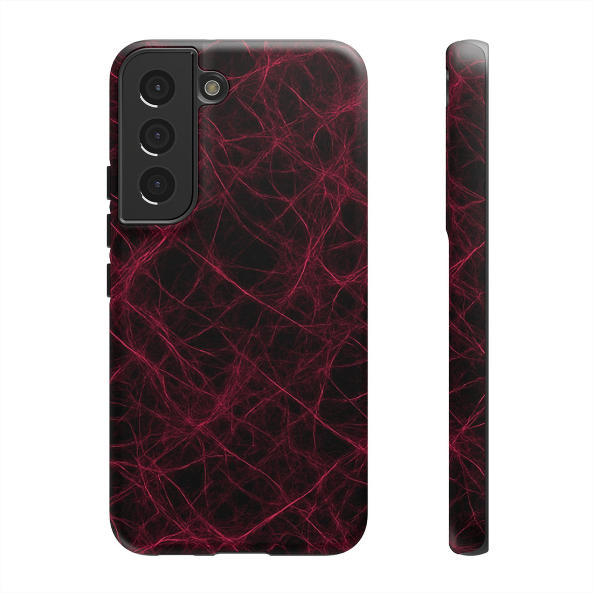Crimson Synapse – Impact-Resistant Tough Phone Case for iPhone, Samsung & Google Pixel | NecroGrip