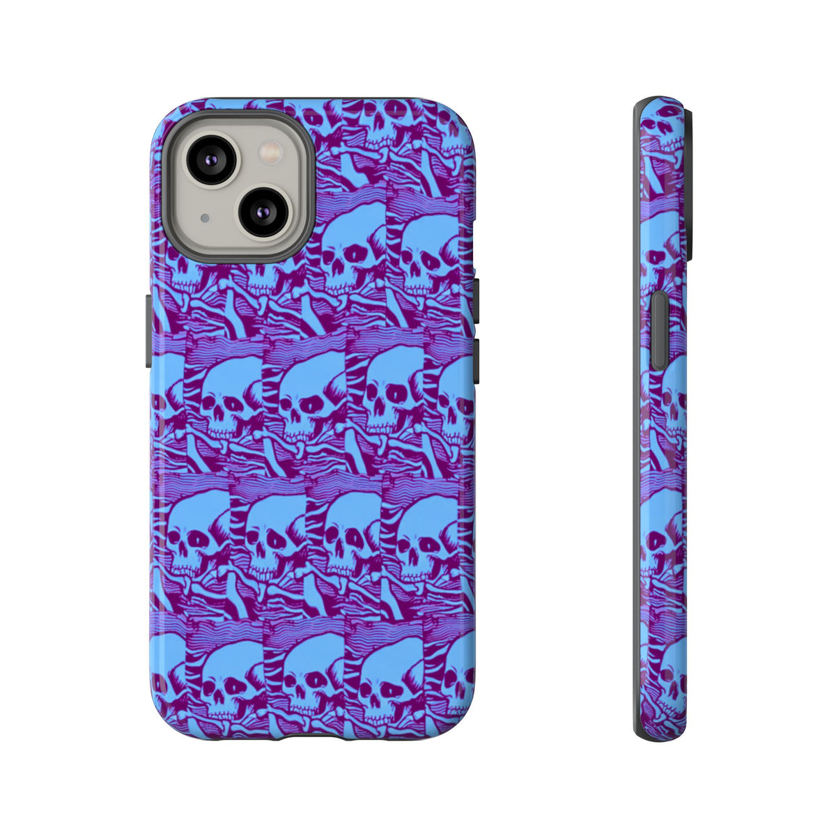 Phone Cases - Cool Blue Pile of Bones - NecroGrip