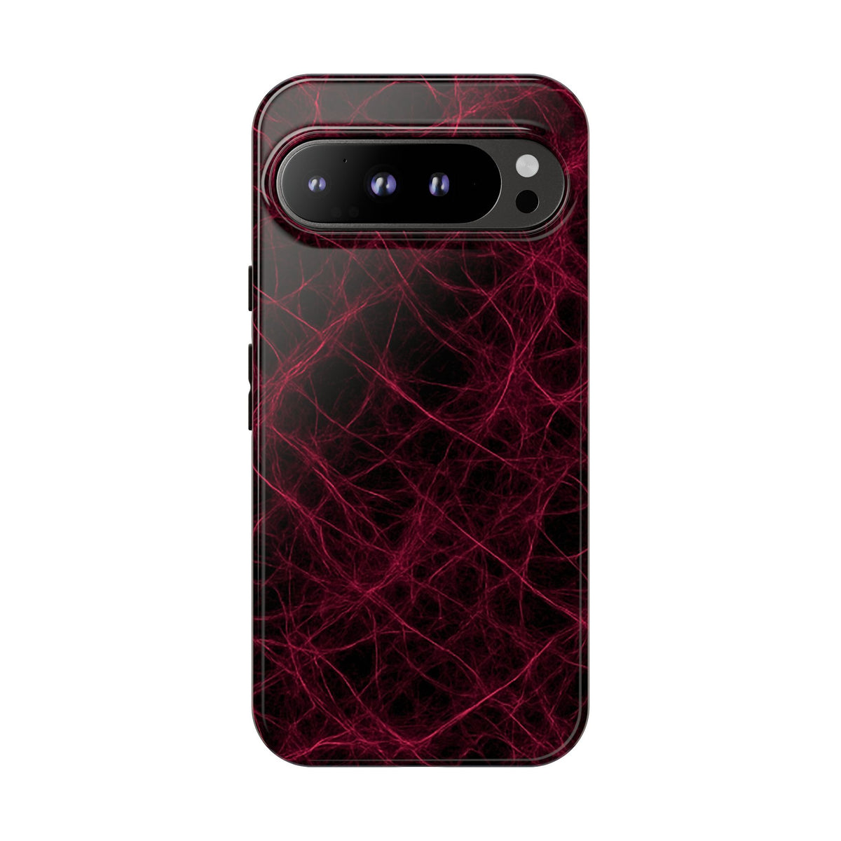 Crimson Synapse – Impact-Resistant Tough Phone Case for iPhone, Samsung & Google Pixel | NecroGrip