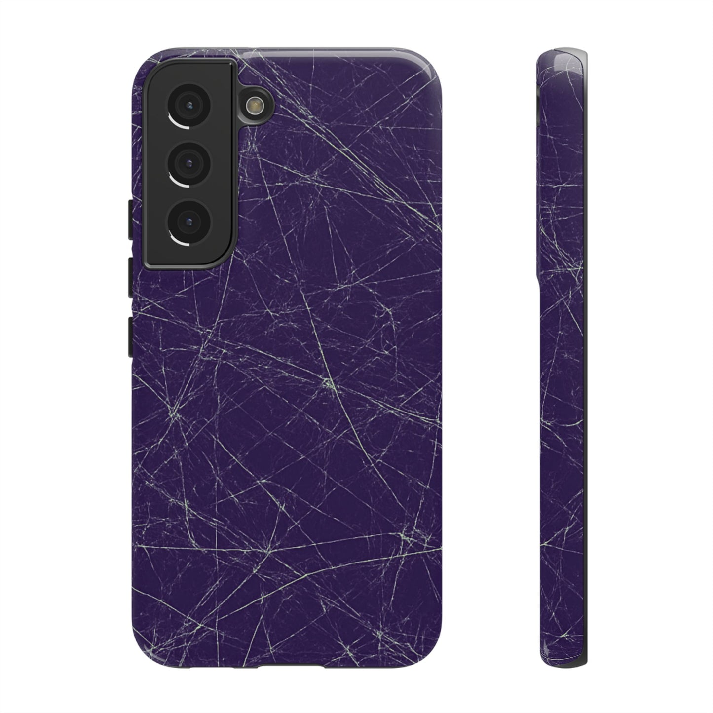 Fragmented impact-resistant phone case with cracked-glass design by NecroGrip.