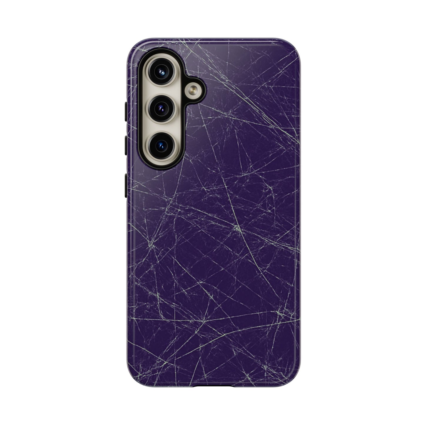 Fragmented impact-resistant phone case with cracked-glass design by NecroGrip.