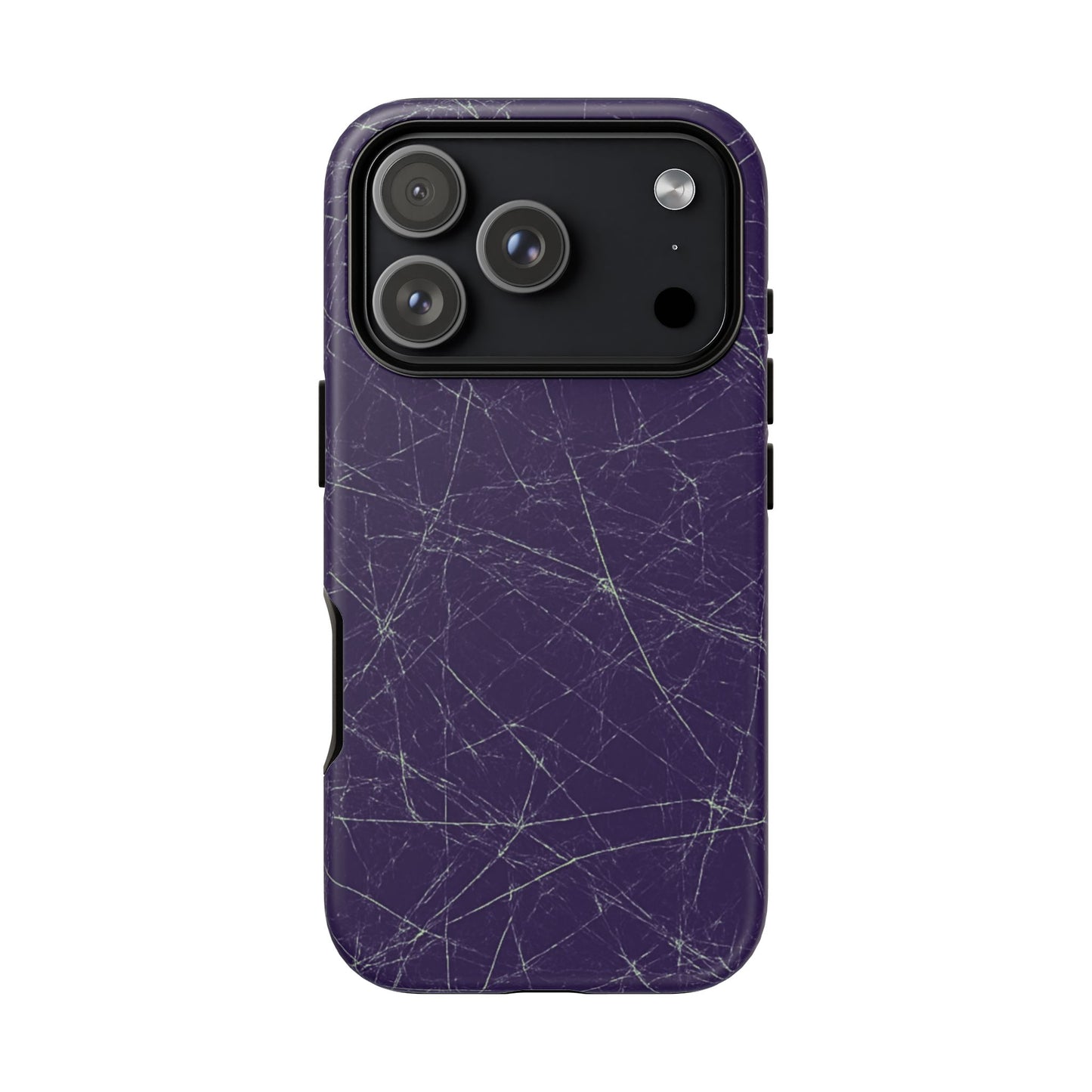 Fragmented impact-resistant phone case with cracked-glass design by NecroGrip.