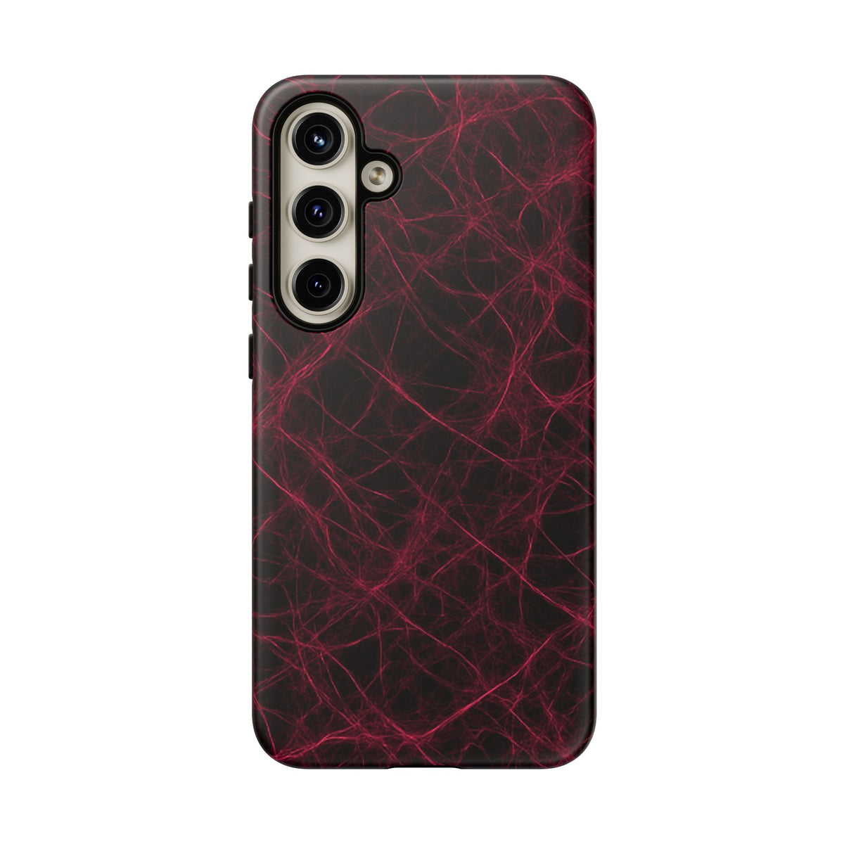 Crimson Synapse – Impact-Resistant Tough Phone Case for iPhone, Samsung & Google Pixel | NecroGrip